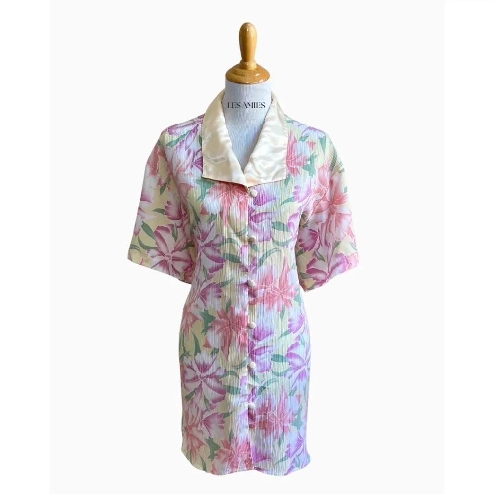 Vintage Gold‎ Label Victoria’s Secret Night Shirt Sleep Nightgown Dress M/L